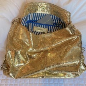 Rebecca Minkoff gold crackle purse